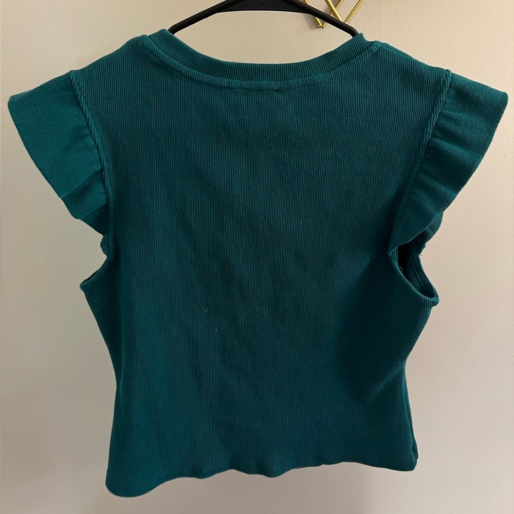 Ruffled Ribbed Top - Picture 3 of 3